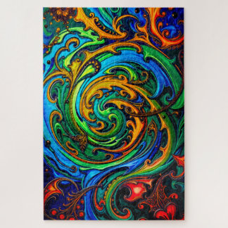 Puzzle Patrón abstracto con Swirls