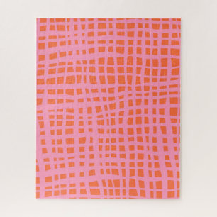 Puzzle Patrón abstracto de cuadrícula retro