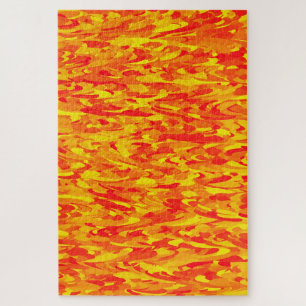 Puzzle Patrón abstracto naranja rojo amarillo