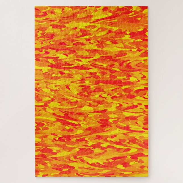 Puzzle Patrón abstracto naranja rojo amarillo (Vertical)