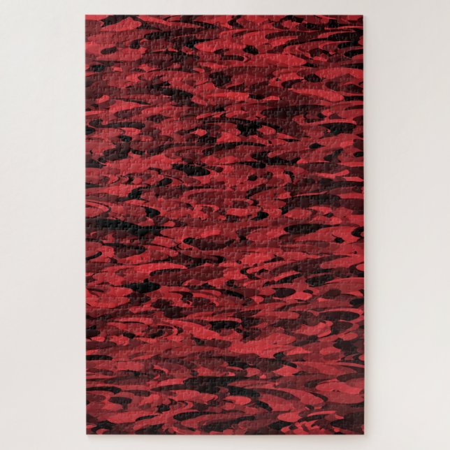 Puzzle Patrón abstracto rojo negro (Vertical)