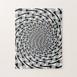 Puzzle Patrón Argyle blanco y negro para siempre