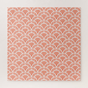 Puzzle Patrón Art Deco con motivos de escala.