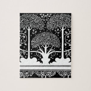 Puzzle Patrón Art Nouveau de árboles de Beardsley