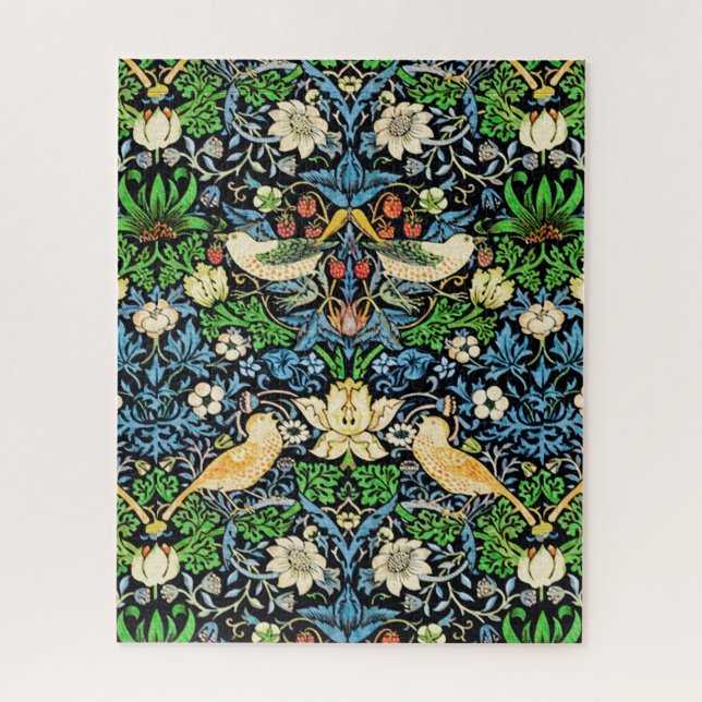 Puzzle Patrón Art Nouveau de Aves y Flores (Vertical)