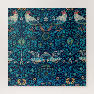 Puzzle Patrón Art Nouveau floral de pájaros de William Mo