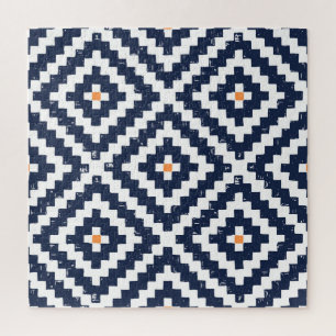 Puzzle Patrón Azteca Navajo Étnico Sin Marea