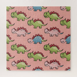 Puzzle Patrón continuo de dinosaurio lindo