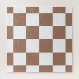 Puzzle Patrón controlado en blanco y mousse de mocha
