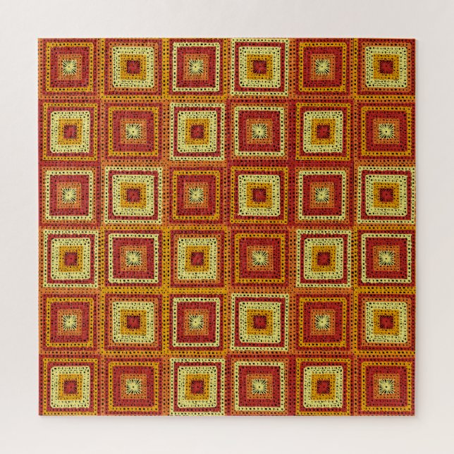 Puzzle Patrón cuadrado de grano (Vertical)