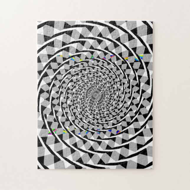 Puzzle Patrón de arglos blancos y negros para siempre (Vertical)