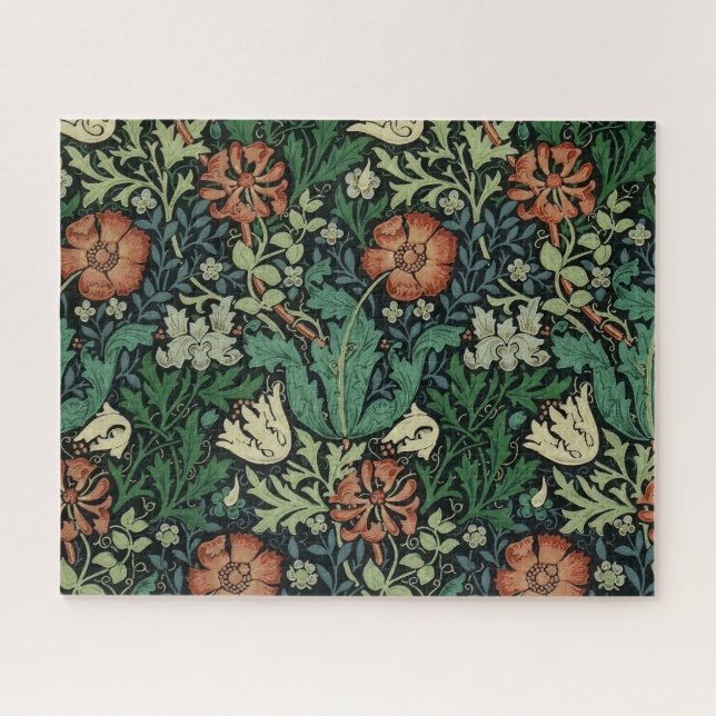Puzzle Patrón de Art Nouveau floral William Morris Compto (Horizontal)