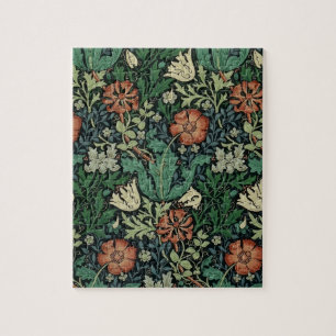 Puzzle Patrón de Art Nouveau floral William Morris Compto