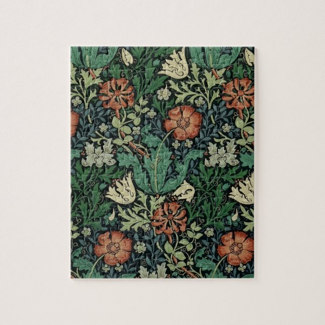 Puzzle Patrón de Art Nouveau floral William Morris Compto (Vertical)