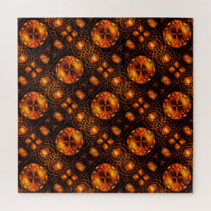 Puzzle Patrón de arte abstracto boho elegante moderno dor