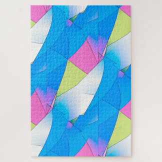 Puzzle Patrón de arte abstracto caprichoso contemporáneo