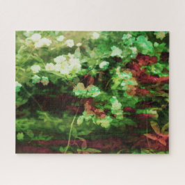 Puzzle Patrón de arte de flor verde roja de Guay. Concept