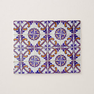 Puzzle Patrón de baldosas en primer plano, Portugal
