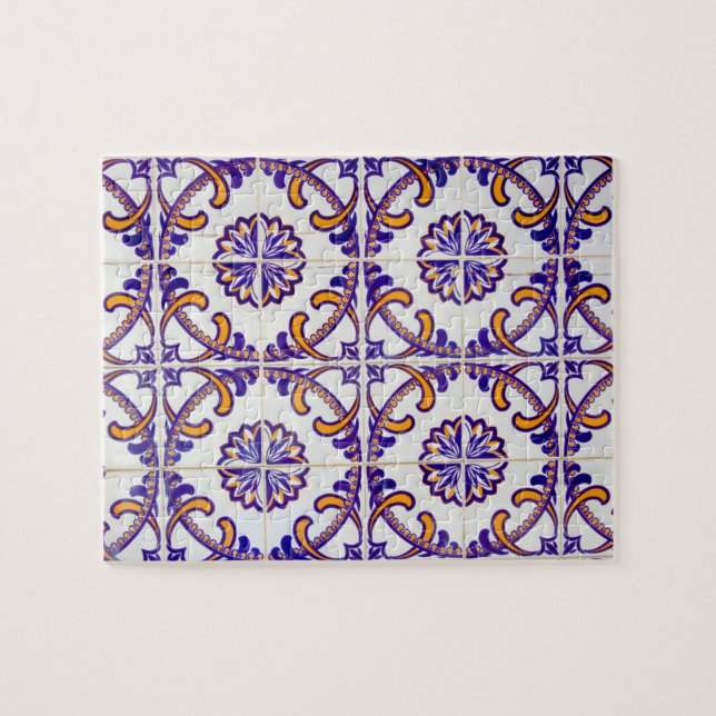 Puzzle Patrón de baldosas en primer plano, Portugal (Horizontal)