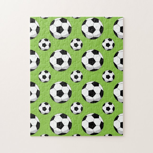 Puzzle Patrón de bolas de fútbol personalizado (Vertical)