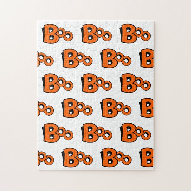 Puzzle Patrón de Boo Halloween Frustrante (Vertical)