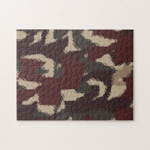 Puzzle Patrón de camuflaje militar abstracto