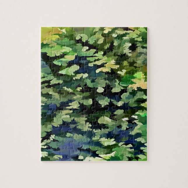 Puzzle Patrón de Camuflaje Verde y Azul (Vertical)
