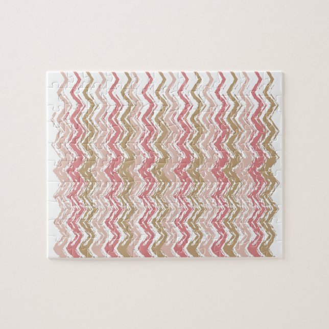 Puzzle Patrón de Chevron de ZigZag con especias corales (Horizontal)
