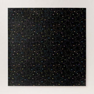 Puzzle Patrón de cielo estrellado mágico colorido