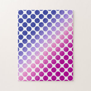 Puzzle Patrón de círculo con degradado rosa y azul