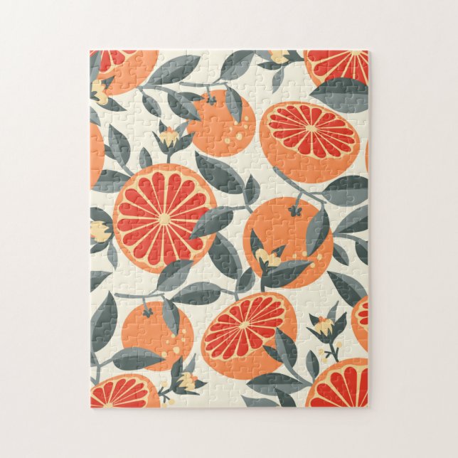 Puzzle Patrón de cítricos de pomelo (Vertical)
