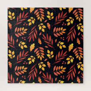 Puzzle Patrón de color de las hojas de otoño coloridas