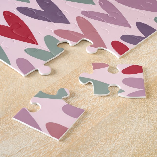 Puzzle Patrón de Corazones 1 (Lado)