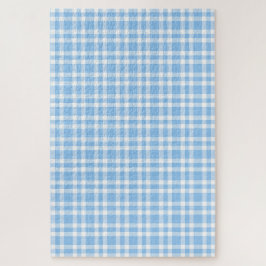 Puzzle Patrón de Cuadros Azul Blanco