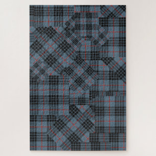 Puzzle Patrón de Cuadros Tartán Azul Mackay