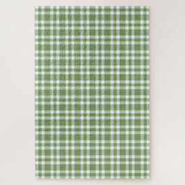 Puzzle Patrón de Cuadros Verde Blanco