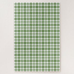 Puzzle Patrón de Cuadros Verde Blanco