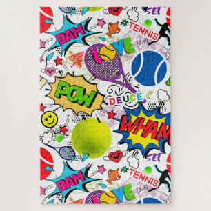 Puzzle 😍 🤩 Patrón de 🎾 de tenis ecléctico