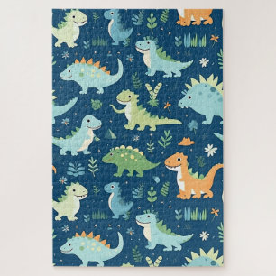 Puzzle Patrón de dinosaurios bebés