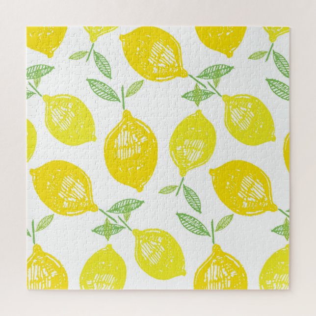Puzzle Patrón de Doodle de Fruta Tropical (Vertical)