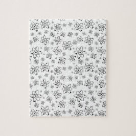 Puzzle Patrón de edad atómica retro de átomos