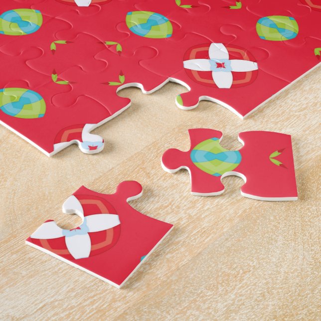 Puzzle Patrón de encanto navideño 02 -  (Lado)