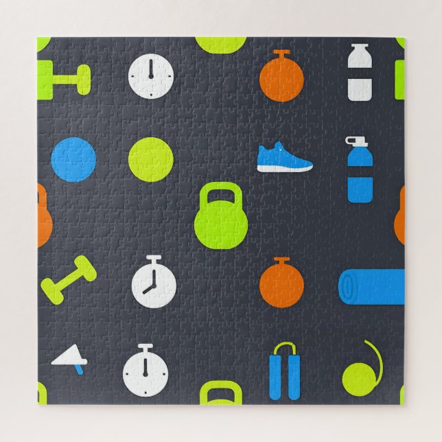 Puzzle Patrón de equipo de fitness (Vertical)