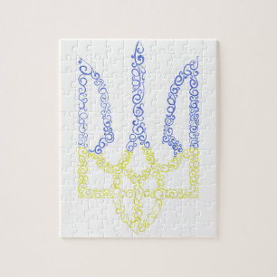 Puzzle Patrón de espiral de tridente de trízub del escudo