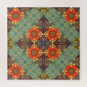 Puzzle Patrón de estilo Talavera de mosaicos portugueses