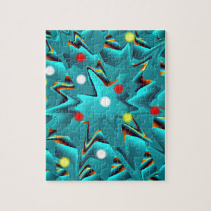 Puzzle Patrón de fantasía azul