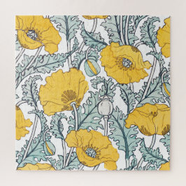 Puzzle patrón de flor de amapola art nouveau GRANDE