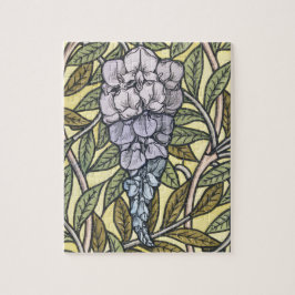 Puzzle Patrón de flor de glicina Art nouveau