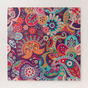 Puzzle Patrón de flor de Moda hippy Boho MOD