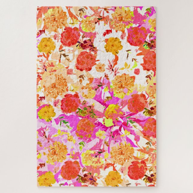 Puzzle Patrón de flores cortas (Vertical)
